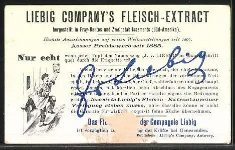 Sammelbild Liebig, Liebig Company`s Fleisch-Extract, Spanien, Tambourin und Castagnetten