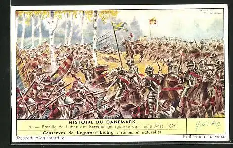 Sammelbild Liebig, Histoire du Danemark, 4. Bataille de Lutter am Barenberge