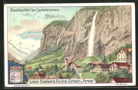 Sammelbild Liebig, Staubbachfall bei Lauterbrunnen