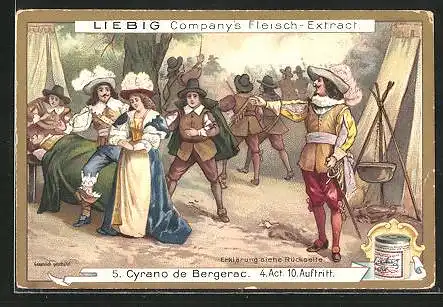 Sammelbild Liebig, 5. Cyrano de Bergerac, 4. Act 10 Auftritt