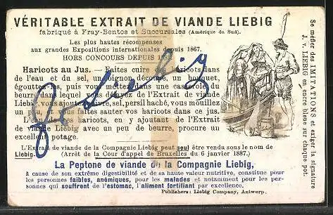 Sammelbild Liebig, La fabrication du sucre, Le pressurage de la canne à sucre