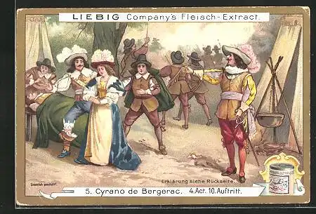 Sammelbild Liebig, 5. Cyrano de Bergerac, 4. Act. 10. Auftritt