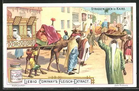 Sammelbild Liebig, Strassenleben in Kairo