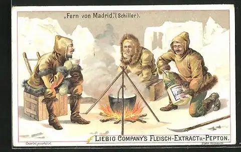 Sammelbild Liebig, Liebig Company`s Fleisch-Extract u.- Pepton, Fern von Madrid, Schiller