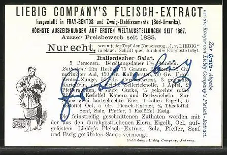 Sammelbild Liebig, Liebig Company`s Fleisch-Extract u.- Pepton, Schottin aus Kinross, Französin aus Limousin