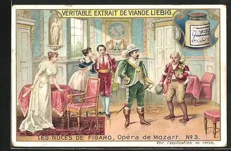Sammelbild Liebig, Les Noces de Figaro, Opéra de Mozart No. 3