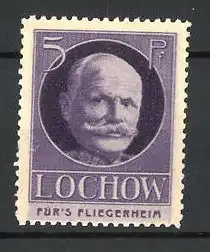 Reklamemarke General Ewald von Lochow im Portrait, Für's Fliegerheim