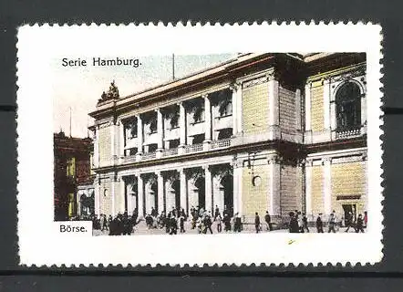 Reklamemarke Serie. Hamburg, an der Börse