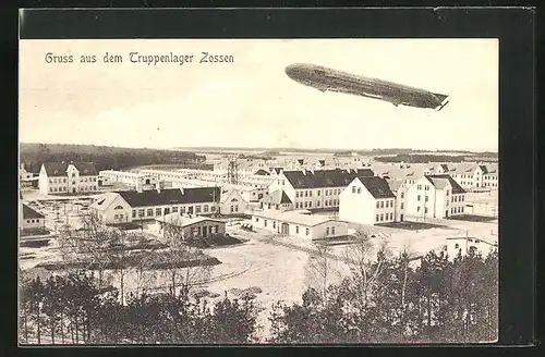 AK Zossen, Zeppelin über Truppenlager