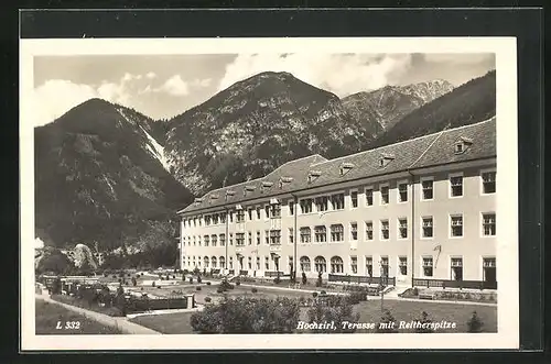 AK Hochzirl, Terasse mit Reitherspitze