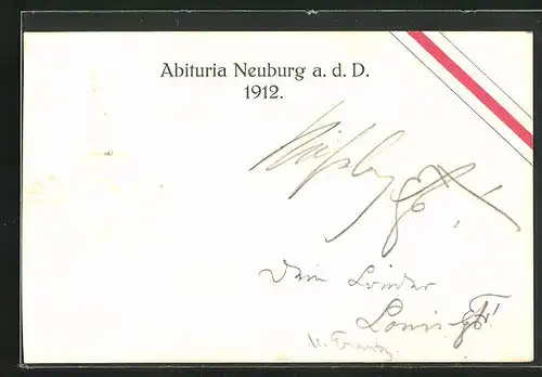 Präge-AK Neuburg a. d. D., Absolvia Abituria 1912, Wappen