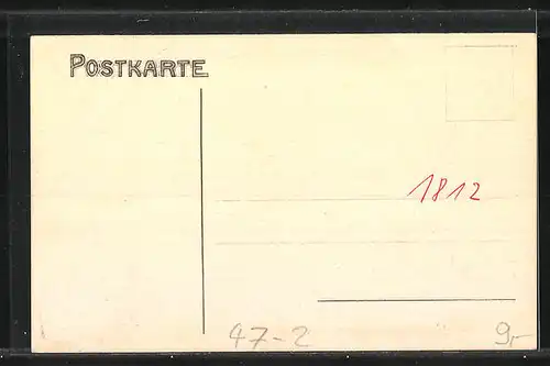 Künstler-AK Gruss vom Einjährigen-Kommers 1910, Studentenwappen