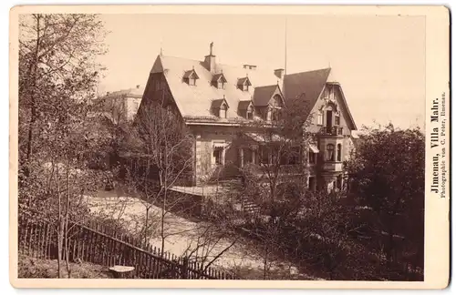 Fotografie C. Peter, Ilmenau, Ansicht Ilmenau, Blick auf die Villa Mahr