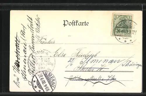 AK Altenahr, Burg und weisses Kreuz