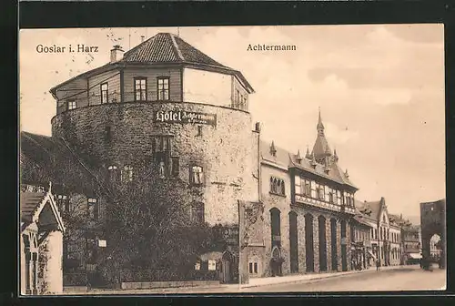 AK Goslar i. Harz, Hotel Achtermann im Turm