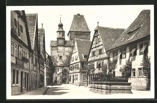 AK Rothenburg o. T., Rödergasse mit Markusturm