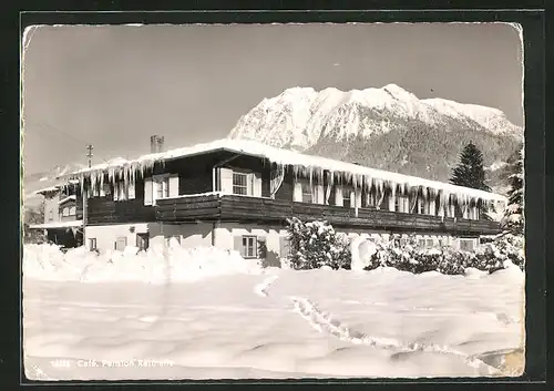 AK Oberstdorf, Cafe im Schnee