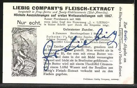 Sammelbild Liebig, Liebig Company`s Fleisch-Extract, Wilhelm Tell, Der Apfelschuss