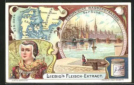 Sammelbild Liebig, Europäische Wasserstrassen, Der Sund