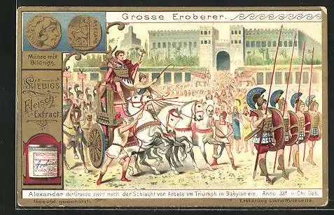Sammelbild Liebig, Grosse Eroberer, Alexander der Grosse