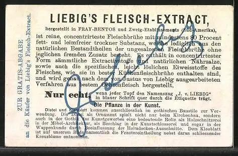 Sammelbild Liebig, Die Diestel, Das Kleeblatt