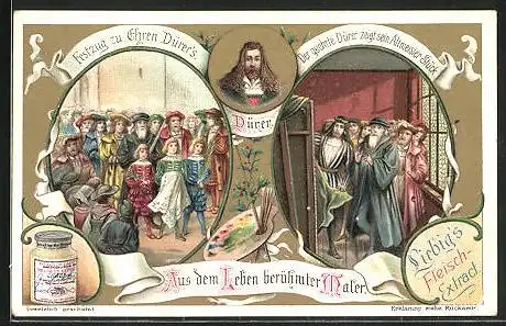 Sammelbild Liebig, Aus den Leben berühmter Maler, Albrecht Dürer
