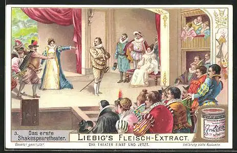 Sammelbild Liebig, Das erste Shakespearetheater