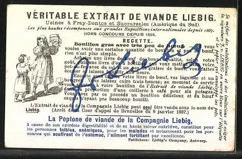 Sammelbild Liebig, Sauvetage sur mer, Le bateau de sauvetage à la mer