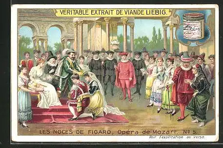 Sammelbild Liebig, Les Noces de Figaro, Opera de Mozart N°5