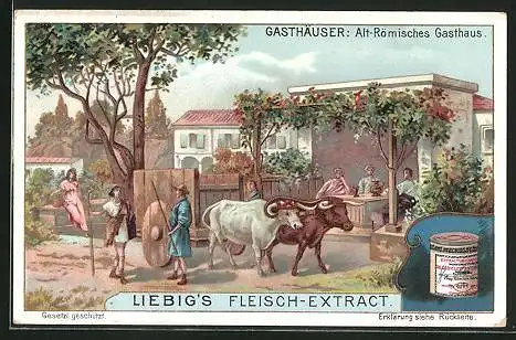 Sammelbild Liebig, Gasthäuser, Alt-Römisches Gasthaus