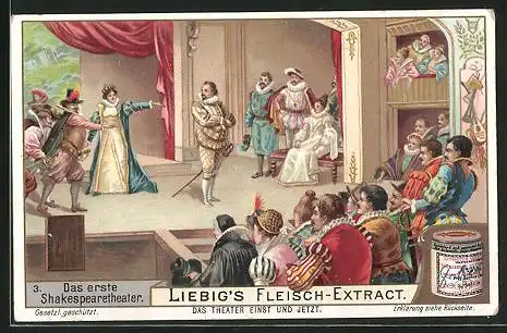 Sammelbild Liebig, Das erste Shakespearetheater