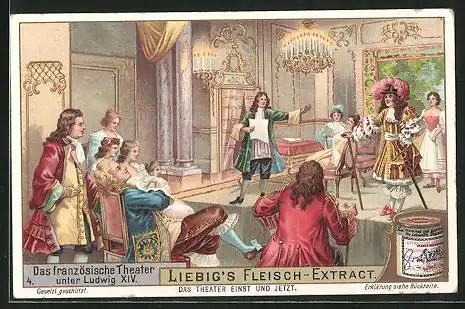 Sammelbild Liebig, Das französische Theater unter Ludwig XIV