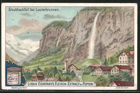 Sammelbild Liebig, Staubbachfall bei Lauterbrunnen