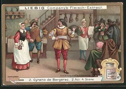 Sammelbild Liebig, 2. Cyrano de Bergerac 2. Act 4. Scene