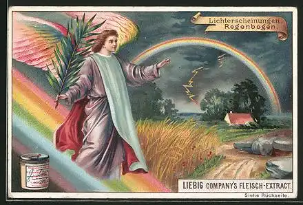 Sammelbild Liebig, Lichterscheinungen, Regenbogen