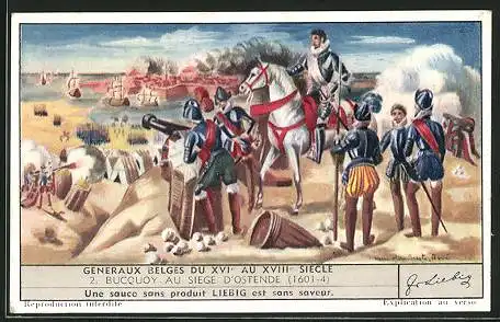 Sammelbild Liebig, Generaux Belges du XVI au XVIII Siecle, 2. Bucquoy