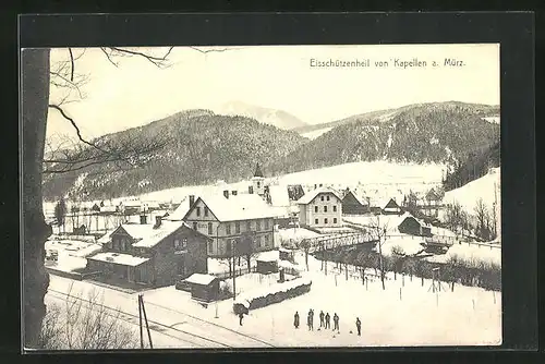AK Kapellen a. Mürz, Eisschützenheil im Winter