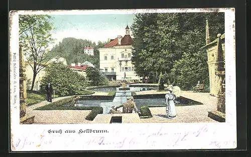 AK Salzburg, Park vom Schloss Hellbrunnn