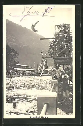 AK Hallein, Strandbad, Sprung vom 5m Turm