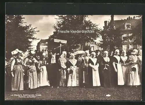 AK Friesche kleederdrachten, niederländische Trachten