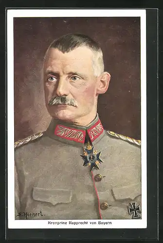 Künstler-AK Kronprinz Rupprecht von Bayern im Portrait