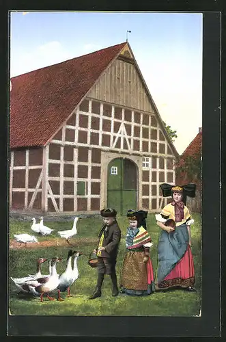 AK Schaumburg-Lippe, Bauern in Tracht