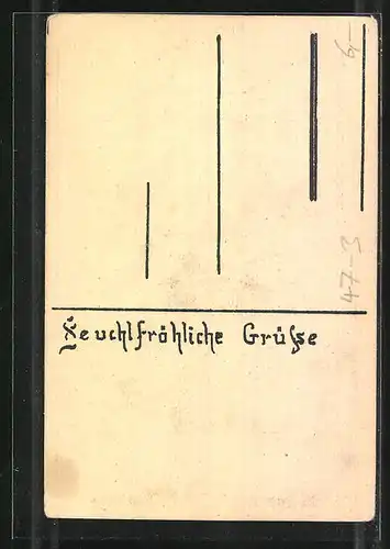 AK Diplom 1914 der Kant Handels-Schule, Absolvia, Des Alten Stolz