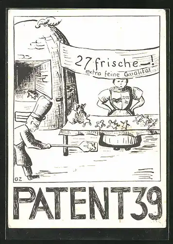 Künstler-AK Patent 1939, 27 frischgebackene Studenten extrafeiner Qualität