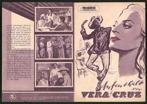 Filmprogramm PFI Nr. 39 /55, Aufenthalt vor Vera Cruz, Victor Manuel Mendoza, André Toffel, Regie: Yves Allegret