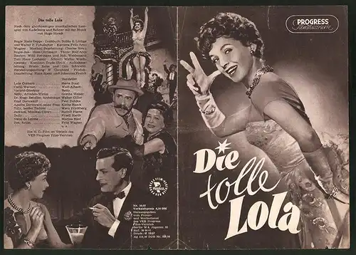 Filmprogramm PFI Nr. 10 /57, Die tolle Lola, Herta Staal, Wolf Albach-Retty, Regie: Hans Deppe