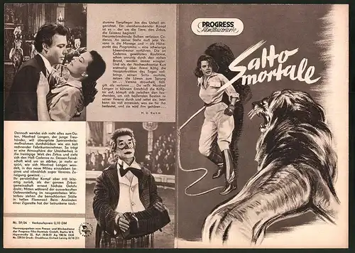 Filmprogramm PFI Nr. 59 /54, Salto mortale, Margot Hielscher, Frits van Dongen, Regie: Victor Tourjansky