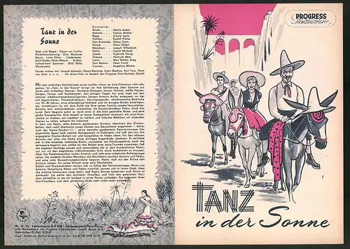 Filmprogramm PFI Nr. 57 /55, Tanz in der Sonne, Cécile Aubry, Franco Andrei, Regie: Geza von Cziffra