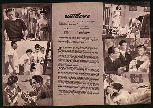 Filmprogramm PFI Nr. 28 /55, Untreue, Gina Lollobrigida, May Britt, Pierre Cressoy, Regie: Mario Monicelli