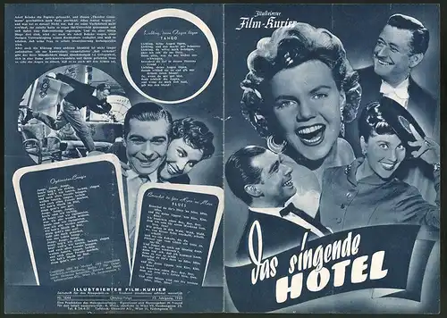 Filmprogramm IFK Nr. 1644, Das singende Hotel, Paul Westermeier, Rita Paul, Hans Söhnker, Regie: Geza von Cziffra